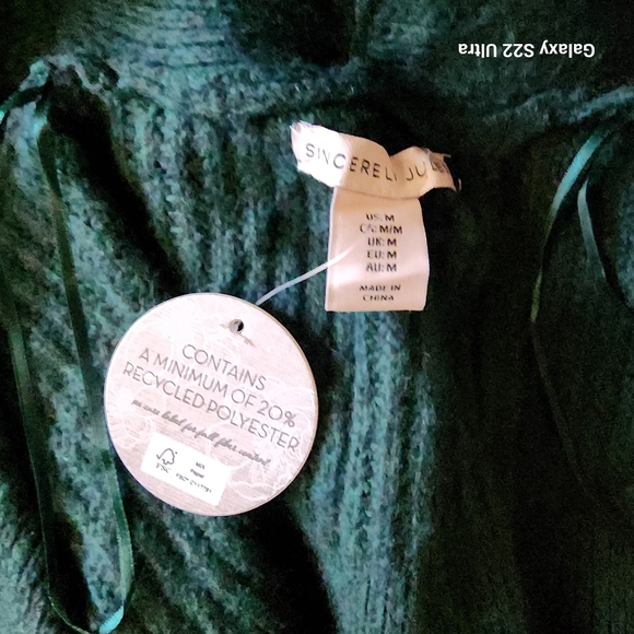 Sincerely Jules Thick Green Medium with Pockets Cardigan - Picture 4 of 5